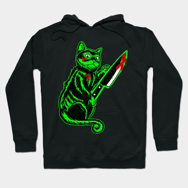 murderer cat Hoodie by Deduder.store